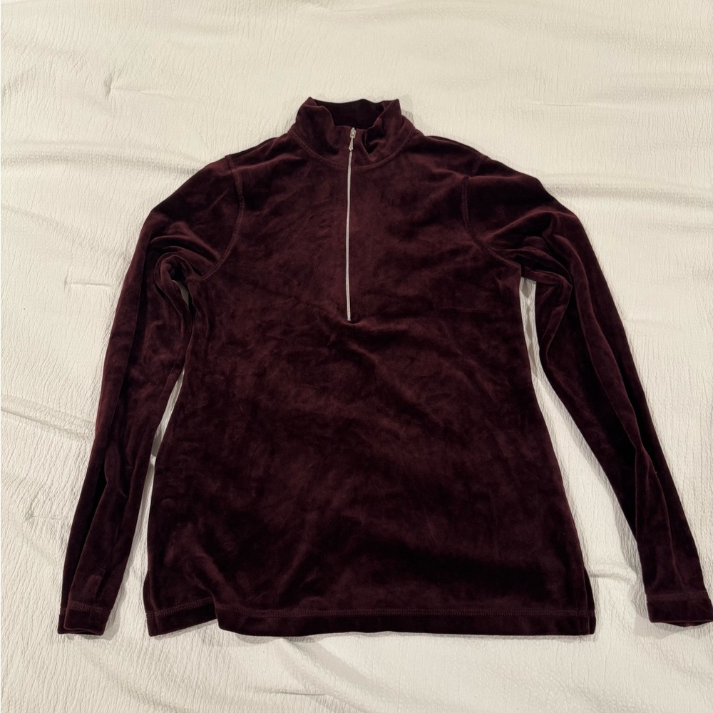 SNO SKINS Rich Burgundy Zip-Up Sweater